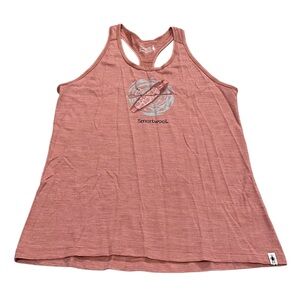 Smartwool Merino Wool Sport 150 Blend Paddle Board Tank in pink Medium